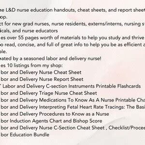 Ultimate Labor And Delivery Nurse Bundle Printable Pdf Study Guide