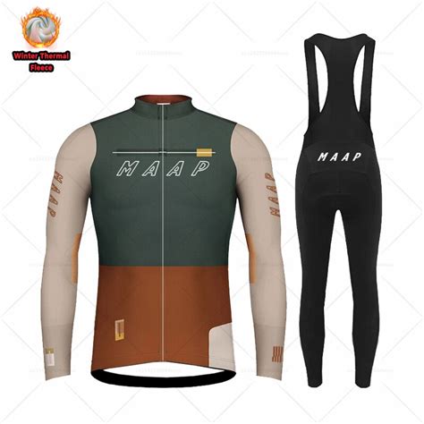 MAAP zimowe zestawy rowerowe odzież rowerowa Jersey rower wyścigowy