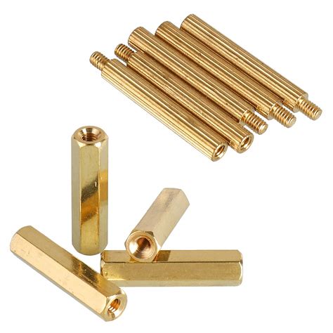 Hantof Pcs M M M Male Female Hex Brass Spacer Standoff Bolt