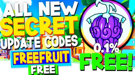 ALL NEW SECRET UPDATE CODES In ANIME FRUIT SIMULATOR CODES Roblox