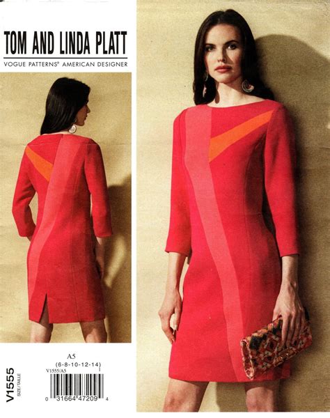 Sz 6 Thru 14 Vogue Pattern V1555 By Tom And Linda Platt Misses Semi Fitted Lined Straight