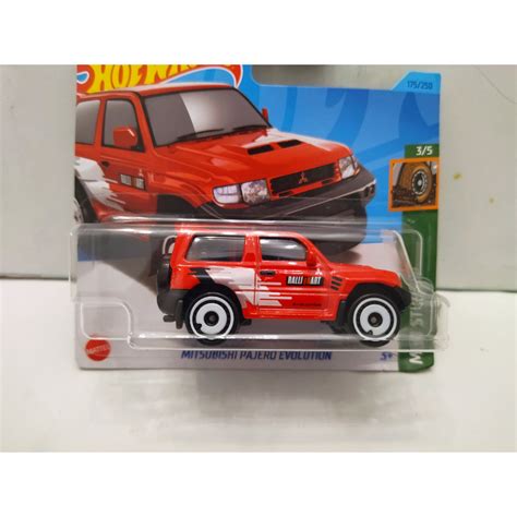 Mitsubishi Pajero Evolution Red Ralliart Mud Studs Hot Wheels