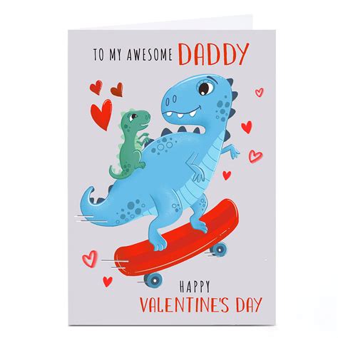 Buy Personalised Dalia Clark Valentines Day Card Daddy Dinosaur For Gbp 229 Card Factory Uk