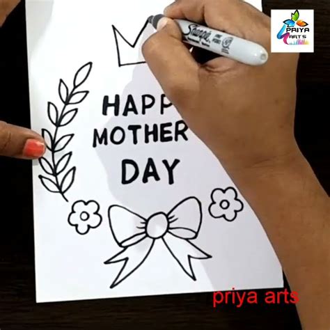 Mother S Day Drawing How To Draw Mother S Day Drawing Easy Mother S Day Card Drawing Mom Shorts