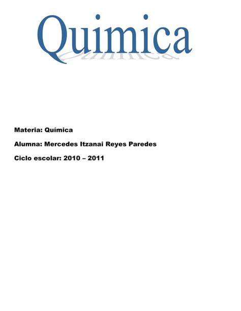 Proyecto De Quimica PDF