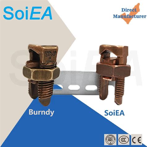 Brass Or Tin Plated Copper Split Bolt Connector Electrical Cable Joint