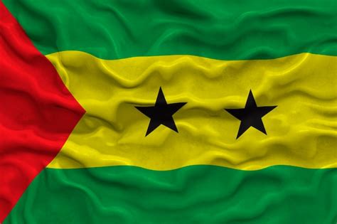 Premium Photo National Flag Of Sao Tome And Principe Background With