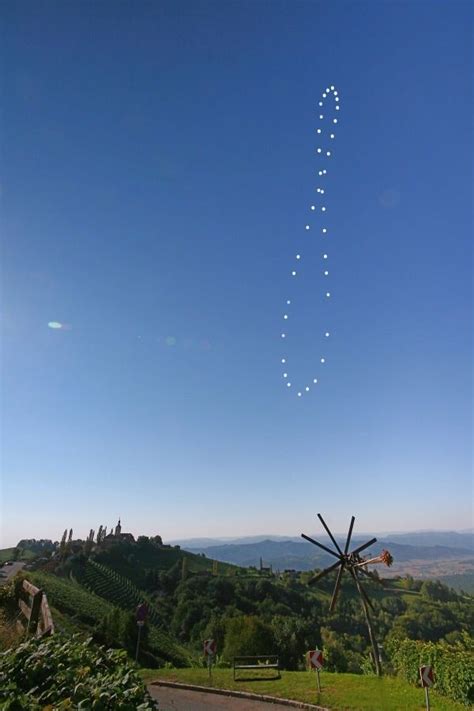 A photographic Australian analemma, of the sun's position at the same time of day, spaced out ...