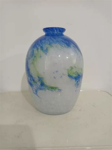 VASE ART DÉCO EN pâte de verre signé MULATY Période 1920 1930 EUR 79