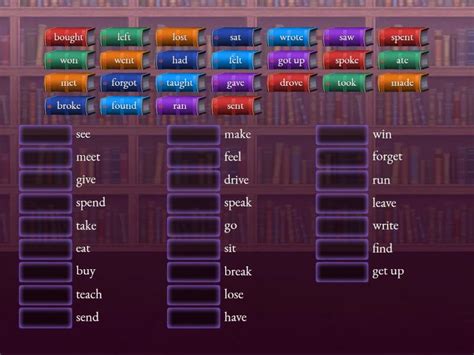 Roadmap A Unit B Unit B Irregular Verbs Match Up