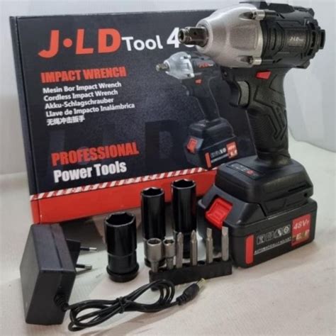 Bor Impact Wrench Jld Cordless Brushless Bor Baterai S Mesin Bor