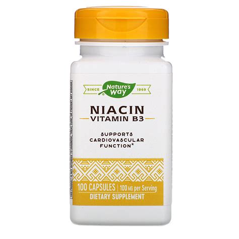 Nature S Way Niacin Vitamin B3 100 Mg 100 Capsules IHerb