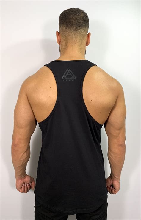 Alpha Gym Signature Stringer Black Grey Silver Stringer Men