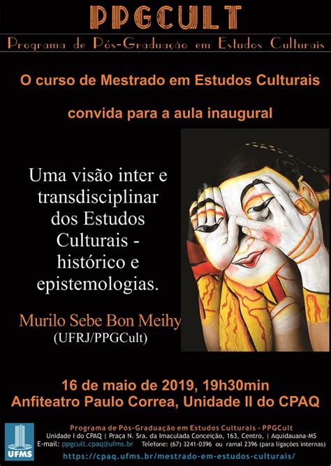 O Tema Estudos Culturais Mestrado Convida Para Sua Aula