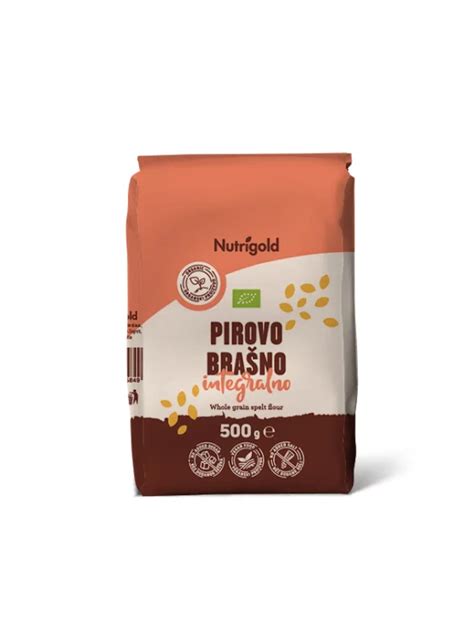 Nutrigold Polnozrnata Pirina Moka Ekološka 500g Tovarna Zdrave Hrane