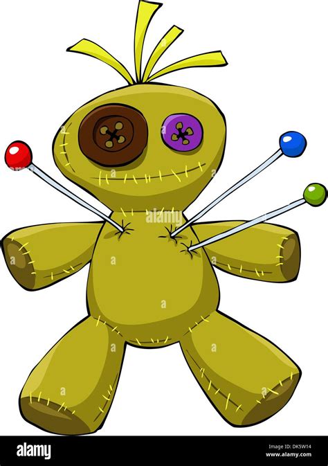 Voodoo Doll On A White Background Vector Stock Vector Image And Art Alamy