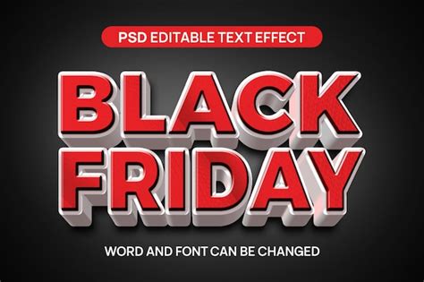 Premium Psd Black Friday Text Effect Psd