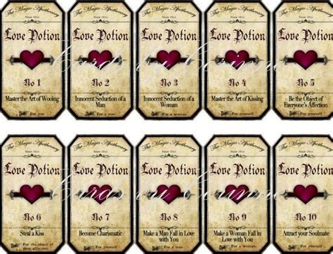 Afflictor.com · vintage-valentine-15-love-potion-bottle-labels-stickers ...