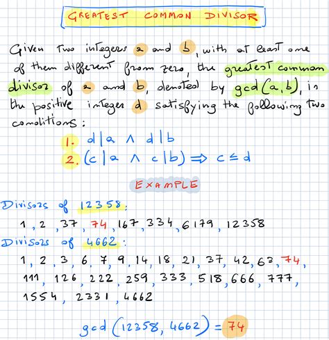 The Greatest Common Divisor And The Euclidean Algorithm By Michele Diodati Not Zero Medium