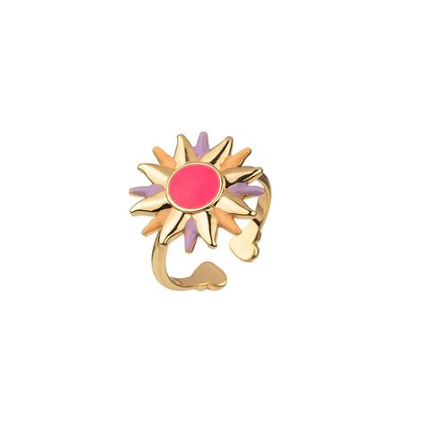 Anillo Agatha Paris Rodeo Ba O Oro Y Sol Fucsia