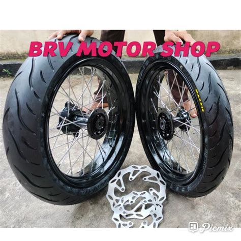 Jual Paket Set Velg SuperMoto Klx 150 D Tracker 150 250 300 17 Tromol