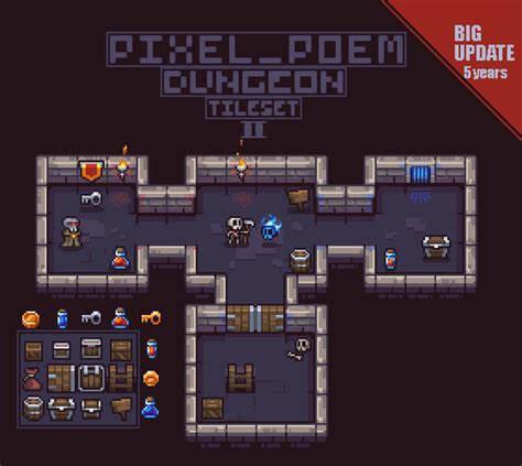 2D Pixel Dungeon Asset Pack by Pixel_Poem