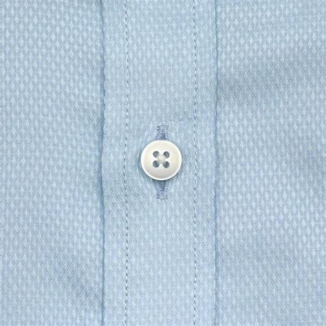 Peaky Blinder Dress Shirt Mens Sky Blue Dobby Penny Round Collar