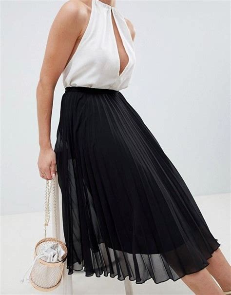 Asos Design Petite Pleated Midi Skirt Asos Pleated Midi Skirt Midi