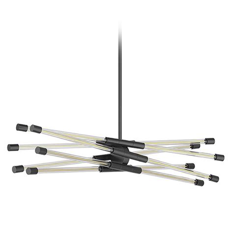 Motif 25 25 Inch Wide LED Chandelier In Black By Kuzco Lighting