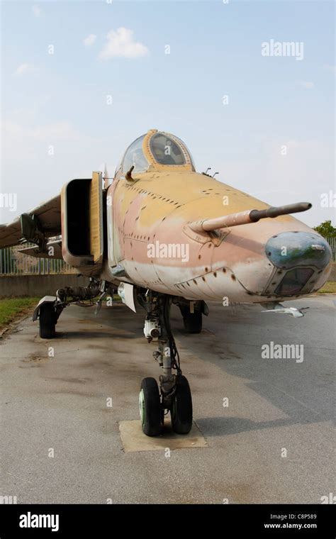 Soviet Built Mig 27 Ground Attack Aircraft On Its Parking Position