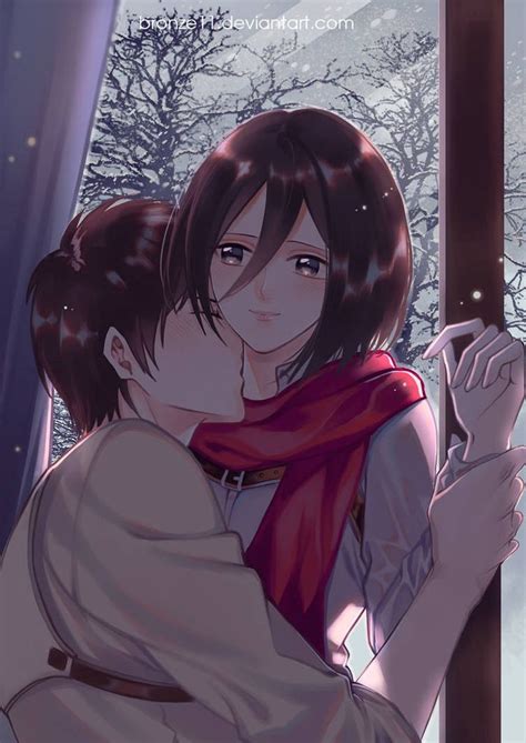 Commission Eren X Mikasa By Bronze11 On Deviantart Eren And Mikasa