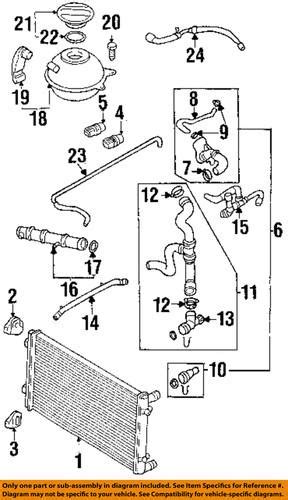 Sell Volkswagen Oem J B Engine Coolant Hose Cooling System Misc