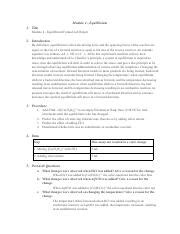 Module Equilibrium Formal Lab Report Pdf Module