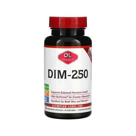 DIM Di indolyl Methane estrogen control 250mg 30 Cápsulas de Oly