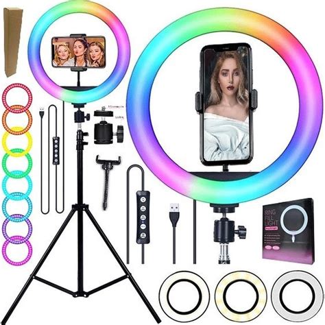 Ring Light Colorido 8 Polegadas Tripe 2 10mt Kit RGB Shopee Brasil