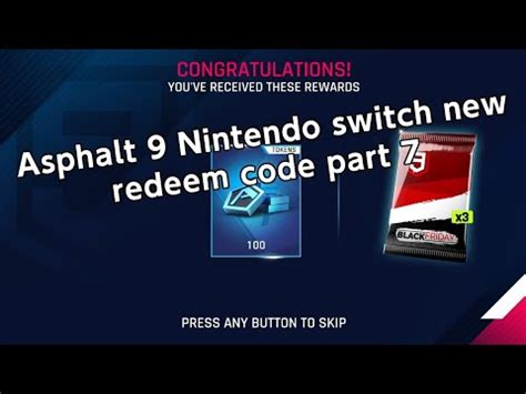 Asphalt Nintendo Switch New Redeem Code K Claim Limit Part Youtube