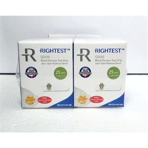 BIONIME RIGHTEST GS550 Test Strip 25 S 2x50 S FREE Blood Lancets