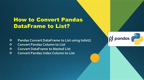 Pandas Dataframe Convert Column Type To List Printable Online