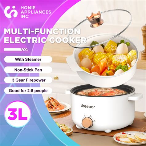 Dreepor Electric Cooker Non Stick Multifunctional Electric Hotpot Rice