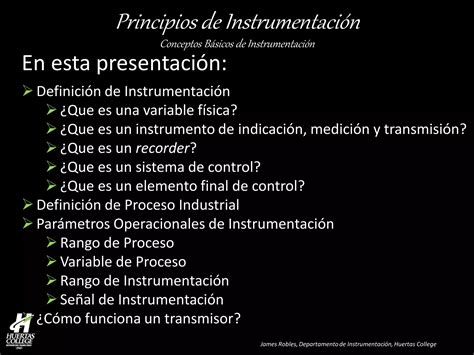 Principios De Instrumentaci N Conceptos B Sicos Ppt