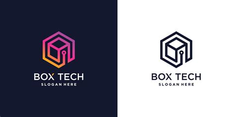 Box Tech Logo Design With Modern Concept 14662655 Vector Art At Vecteezy