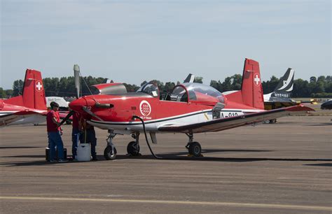 A 912 A 912 Of The Swiss Air Force PC 7 Team Lined Up At R Flickr