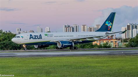 AZUL AIRLINES A330 200 PR AIZ Lining Up RWY18 SBRF Recife Flickr