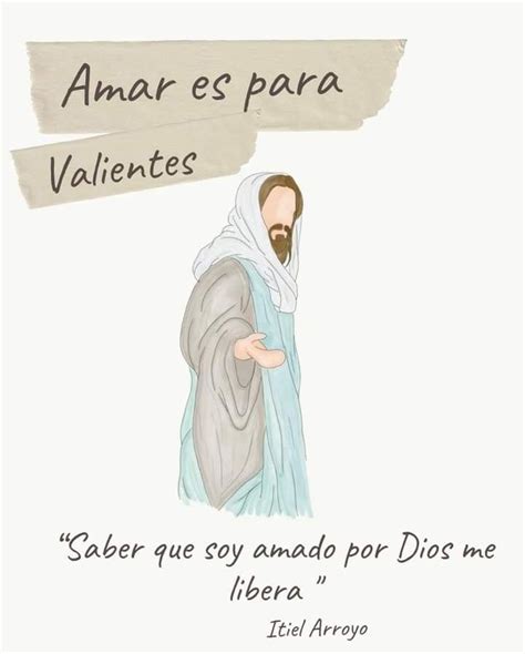 An Image Of Jesus In Spanish With The Words Amar Es Para Valentees