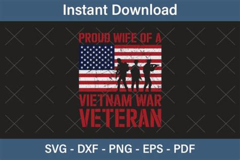 Proud Wife Of A Vietnam War Veteran Graphic By Craftdrawing Creative