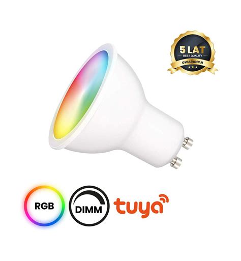 ᐈ Inteligentna Żarówka Led Gu10 Wi Fi 5w Rgb Barwa Zmienna ️ Sklep