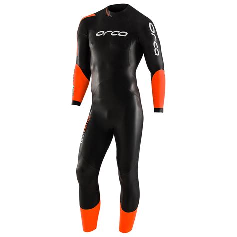 Orca Open Water Sw Herren Neoprenanzug Schwarz Orange Bike