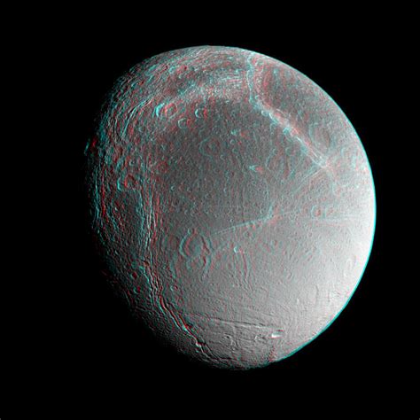 Dione Anaglyph Nasa Solar System Exploration