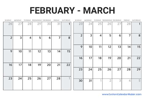 Calendar For Feb March 2025 Ali Scorfield