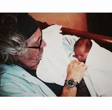 Keith Richards The Very First Time He Met His New Grandson Otto A Few